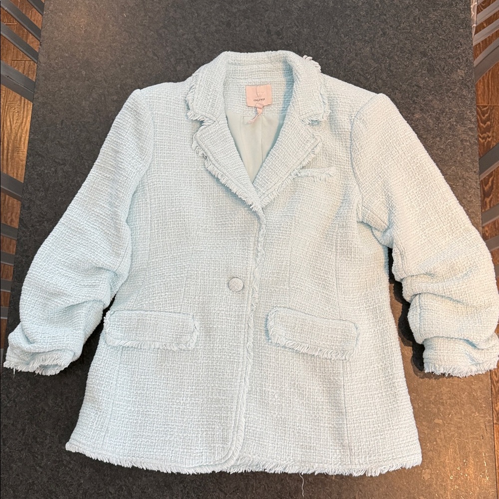 Cinq a Sept two piece suit, size 10, ice blue - Picture 2 of 10